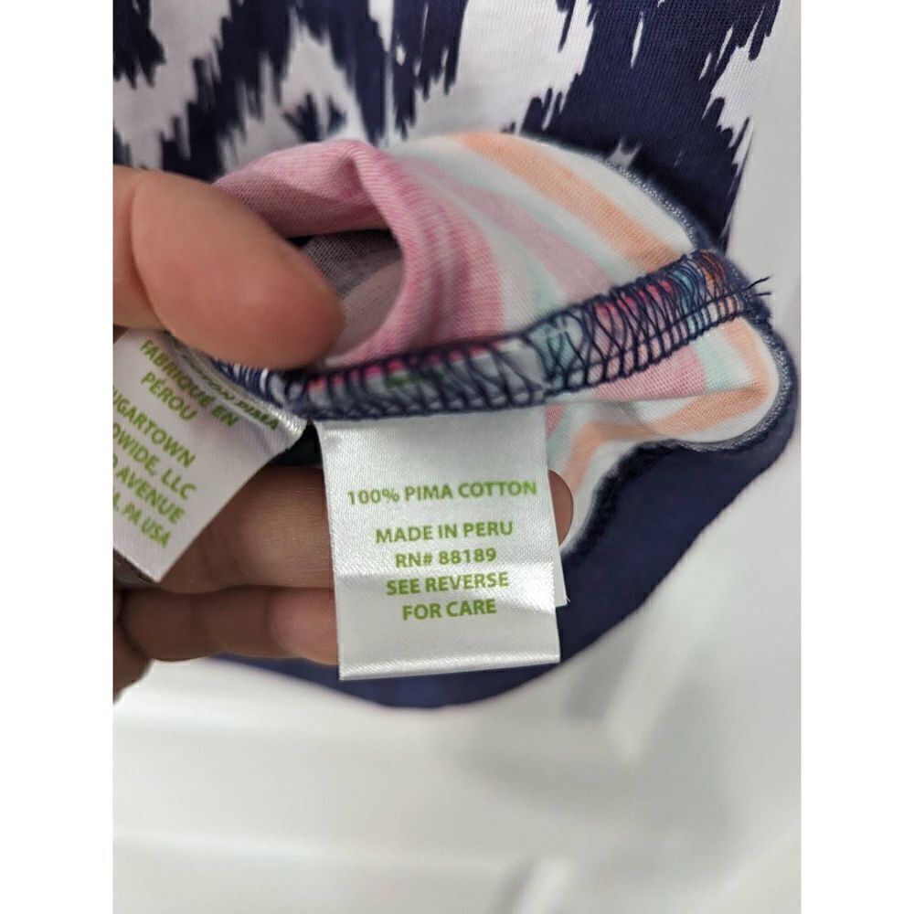 Lilly Pulitzer‎ Beacon Little Fish Dress women's size XS navy blue pima cotton - Picture 6 of 8